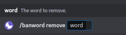 Remove Banword Command