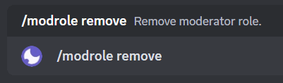 Mod role remove