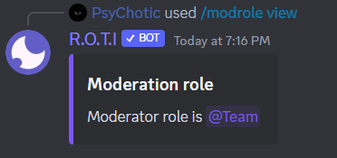 Mod role view