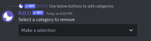 Remove Category buttons