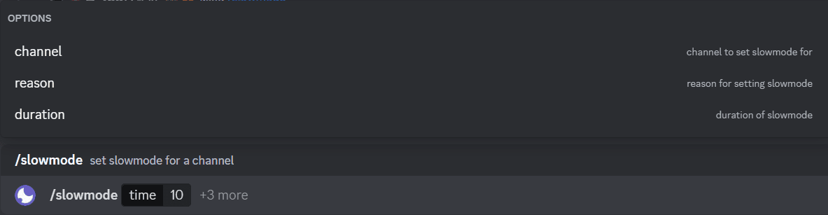 SlowMode Command