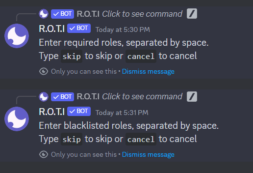Self-Assignable Roles | R.O.T.I Docs